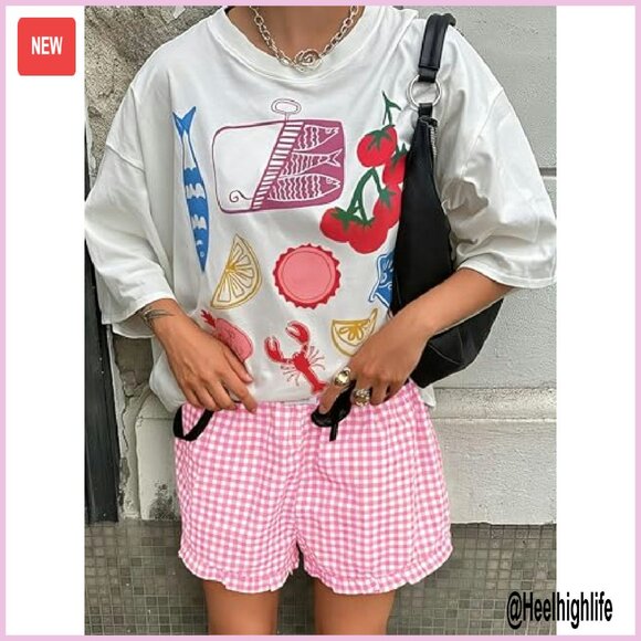 Women's Ruffle Boxer Shorts Pajama Lounge Sleep Bottoms Pockets - Picture 7 of 8